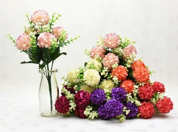 

10 Bouquets Artificial Handmade Hydrangea Flower 5 Heads For Wedding Home Bridal Bouquet Decoration