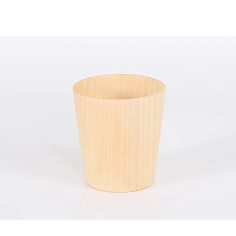 

2019 New Wooden Cup Wood Color Handmade Natural Spruce Cup Coffee Tea Beer Juice Milk Cup Straight Down Flat Bottom Cup Gift