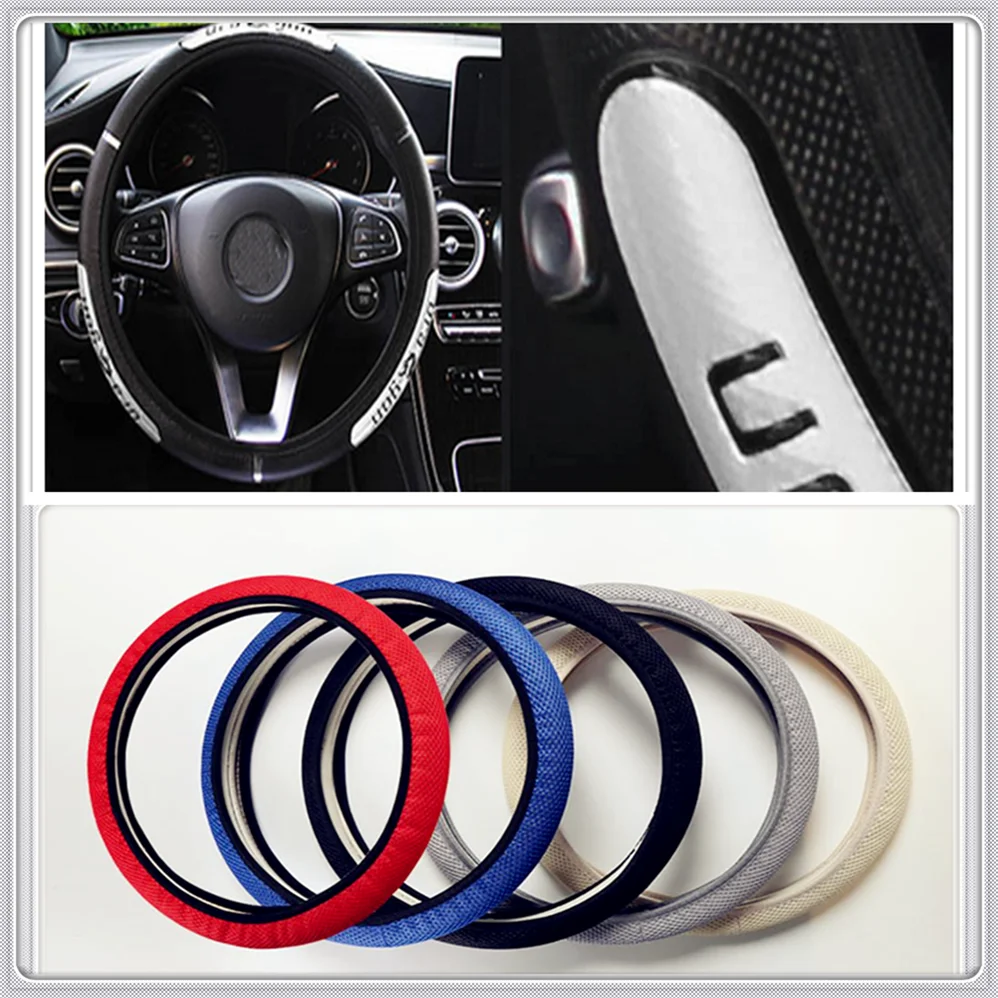 

38cm universal Car Steering wheel Cover Anti-Slip styling for Honda City OSM FC Small PUYO Element Step REMIX CRV