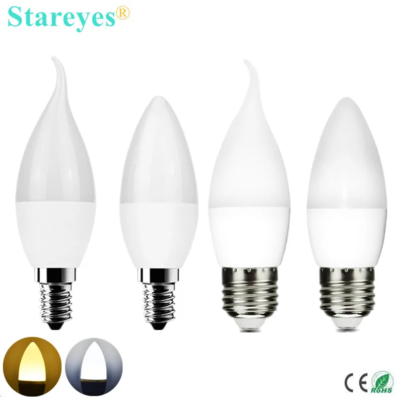 

1 Piece of E14 E27 SMD 2835 10 LED 3W LED candle light bulb lamp AC220V High Brightness LED Ceiling chandelier desk light