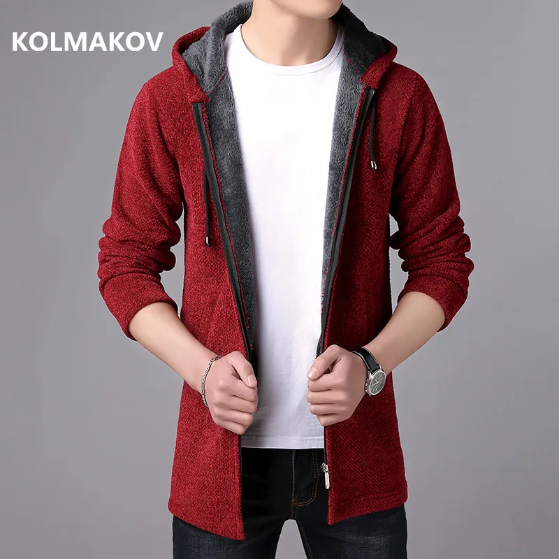 

Men's Sweaters Cardigan Men 2022 Knitted winter thicken Mens Sweater Hooded Coats Male Slim Fit Knitting Outerwear M-3XL