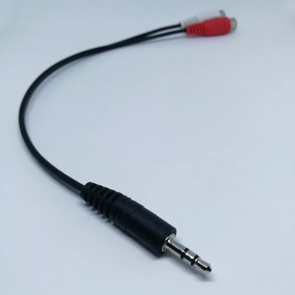 Аудиокабели 3 5 мм штекер 2 RCA гнездо стерео адаптер кабель для HDTV ПК MP3 CD плеер