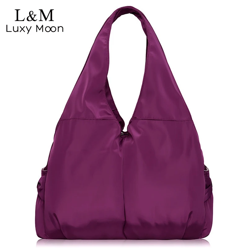 Women Handbag Casual Large Shoulder Bag Nylon Tote Famous Brand Purple Handbags Mummy Diaper Bags Waterproof bolsas Black XA287H|bolsa brand|brand handbagshandbag brand - AliExpress