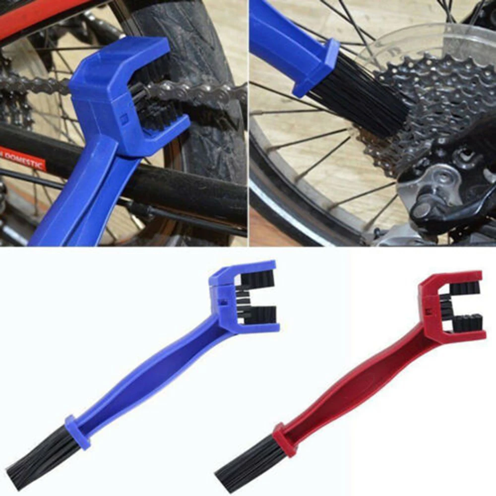 1 PC Motorcycle Bike Gear Chain Cleaning Dirt Rust Brush Maintenance Tool Blue