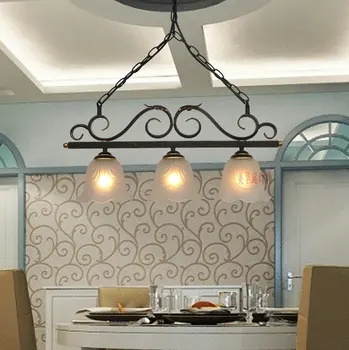 

Iron Promotional chandeliers hanging iron black bedroom living room dining lighting art lamps simple modern lamp FG384