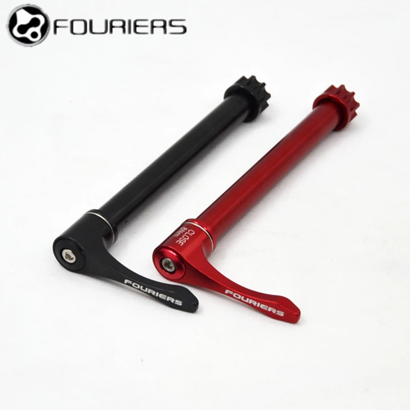 cheap FOURIERS DH Bicycle Rear Hub Axle After 142*12 100*15 Aluminum Alloy Bicycle Lever Downhill Rear Hub The Quick Release Lever