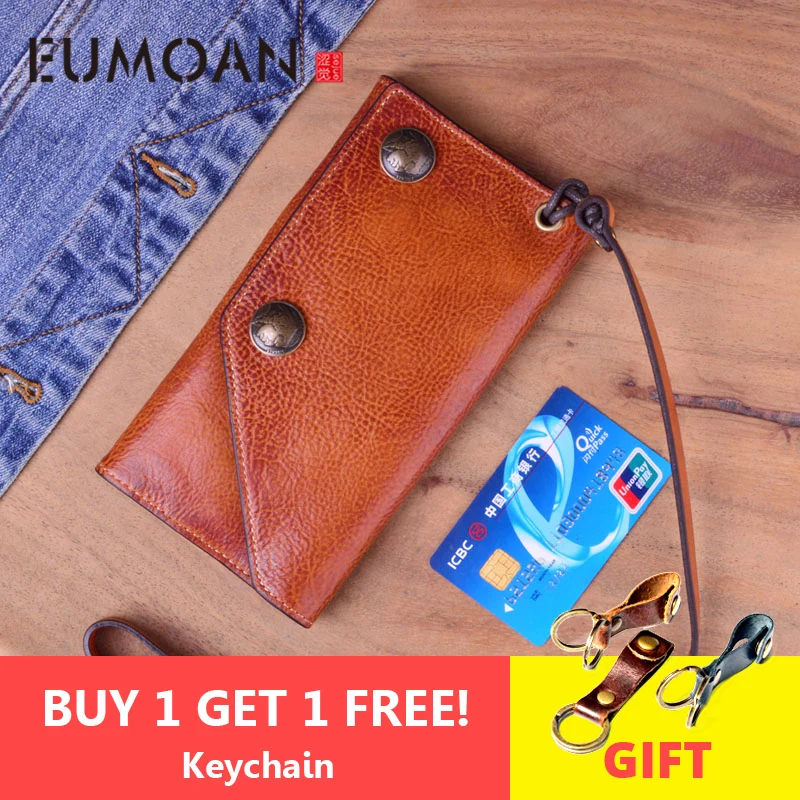 

EUMOAN Handmade Genuine Leather Men Wallets Sheepskin Wallet With Coin Pocket 2019 Short Design Card Holder Purse Gift For Men