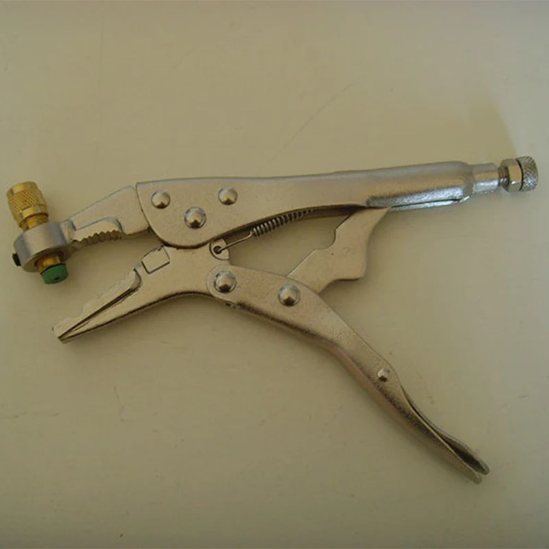 

HOT Metalworking Air Conditioner Pilers Refrigerant Recovery Tube Locking Plier Welding Hand Tools