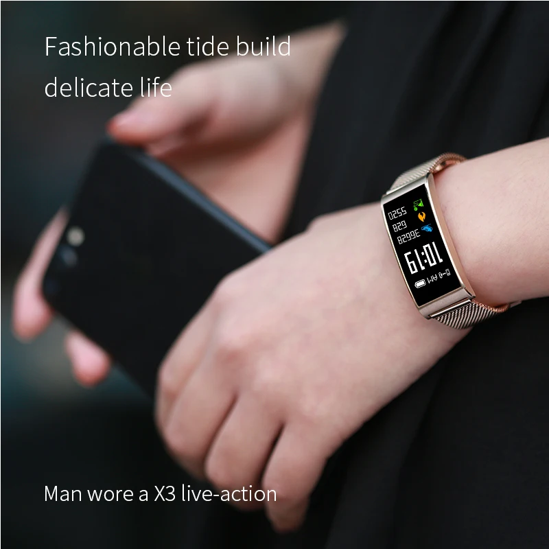Nuova App gps tracking usura di nuoto di pressione sanguigna Monitor di Frequenza Cardiaca di Sportwatch Inseguitore di Fitness di Controllo Della Macchina Fotografica per le Donne Degli Uomini