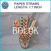 Оптом в горошек 100 шт Питьевая соломенная трубочка бумажные соломинки