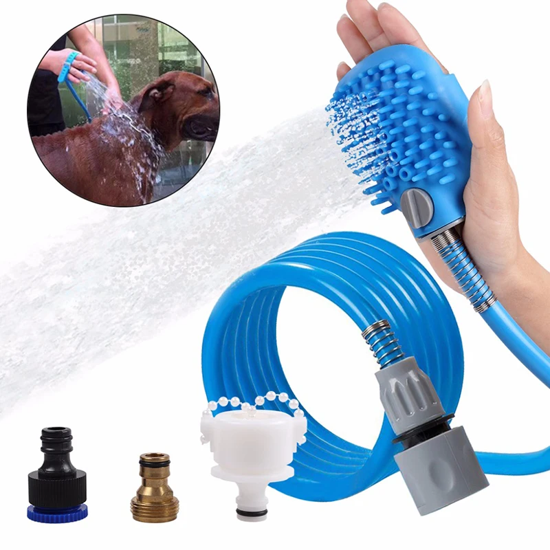 Pet Bath Tool Indoor Outdoor Adjustable Hand Sprayer Dog Bath Hose