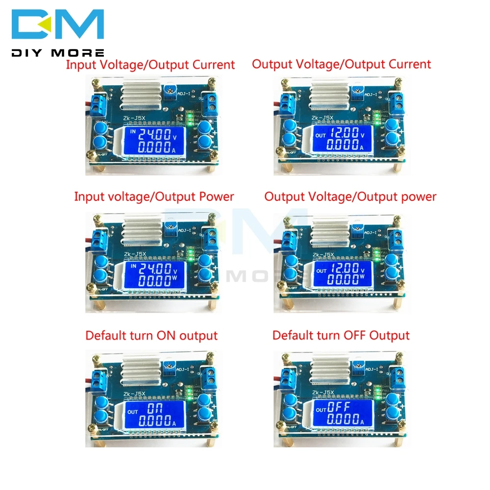 1,2-32 в пост 5A постоянного Напряжение ток ЖК-дисплей цифровой Напряжение ток Дисплей Регулируемый понижающий Шаг вниз Питание модуль с Чехол