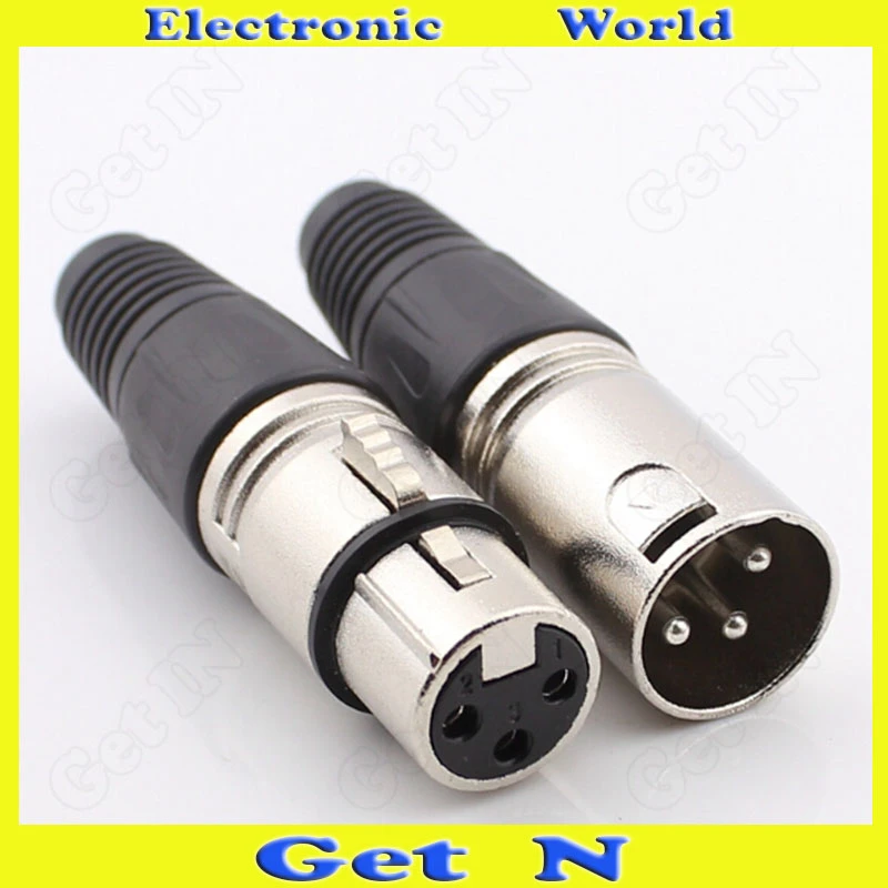 10 Stucke 3 Pole Weiblichen Mannlichen Kanone Xlr Stecker Fur Mikrofon Kanone Stecker Mit 3 Pole Plug Connector L Connectorplug Xlr Aliexpress