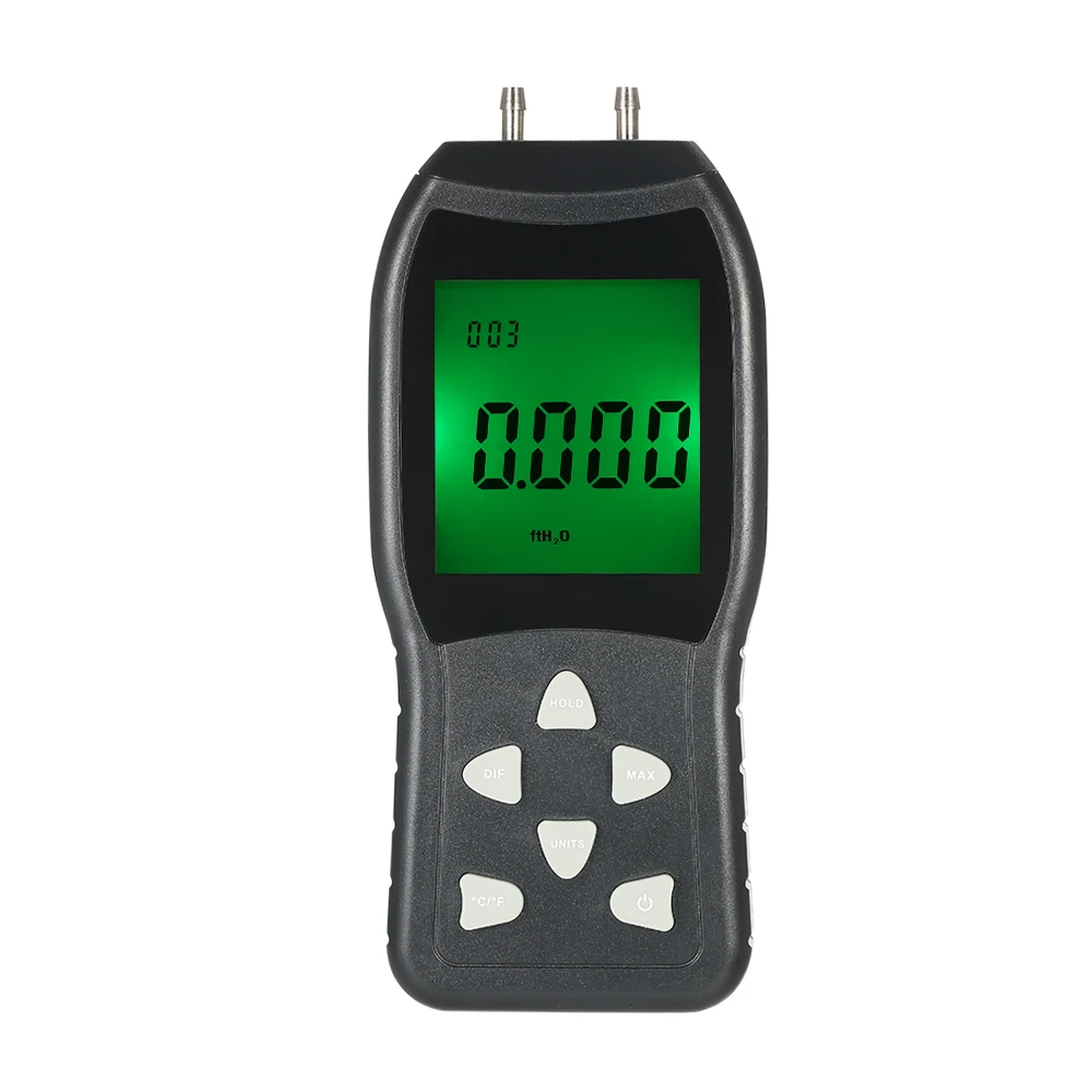 High Precision Hand held LCD Digital Dual port Manometer Differential