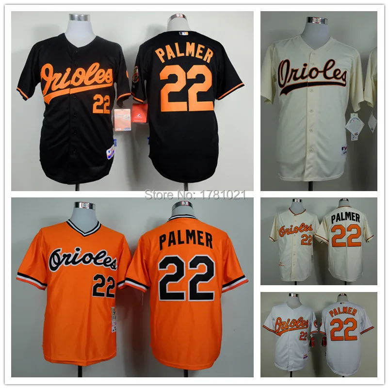 Free Shipping Cheap Mens Throwback New Baseball Jersey Baltimore Orioles 22 Jim Palmer Jerseys Stitched Orange Black - Цена: 