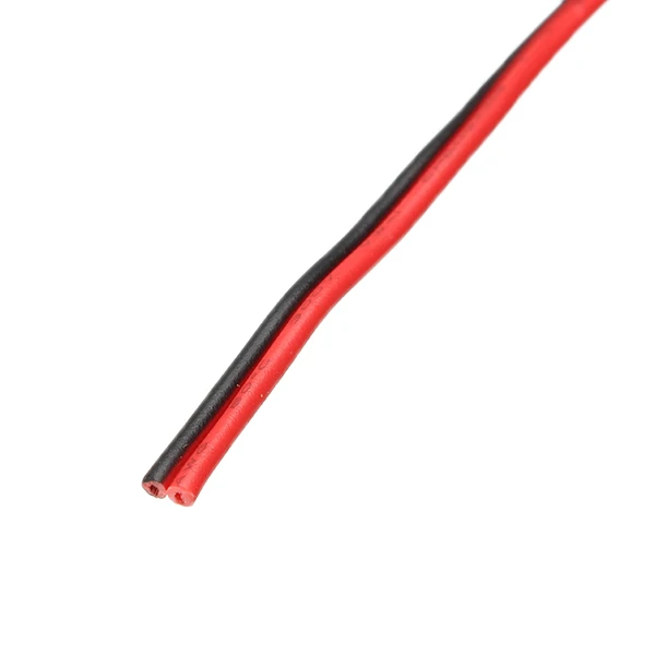 Jiguoor 10 м Луженая Медь 22AWG 2 Pin Красный Черный поделки ПВХ Электрический кабель, провод для светодиодной ленты освещения