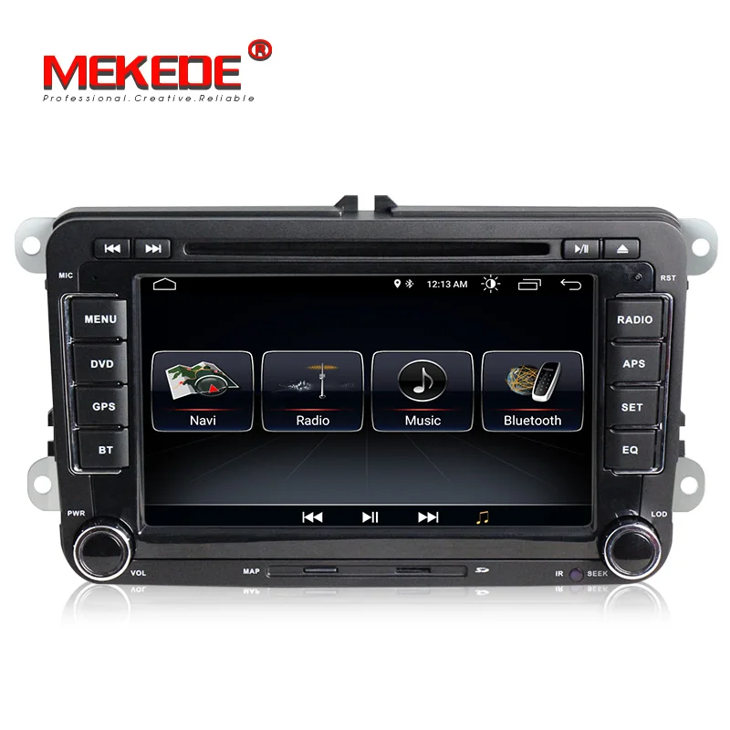 Cheap Android 9 Car DVD GPS Navigation 1024*600 Quad Core for VW Volkswagen Skoda POLO GOLF 5 6 PASSAT JETTA TIGUAN TOURAN Caddy 1