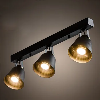 

Track LED Ceiling Lights iron clothing store library bar lights creative Personalized 1-5heads Black/white Ceiling lamps