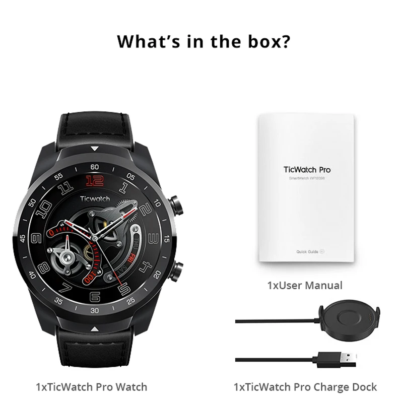 Смарт часы Ticwatch PRO с GPS 100% оригинальные IP68 водонепроницаемые смарт Android Wear NFC Google Pay