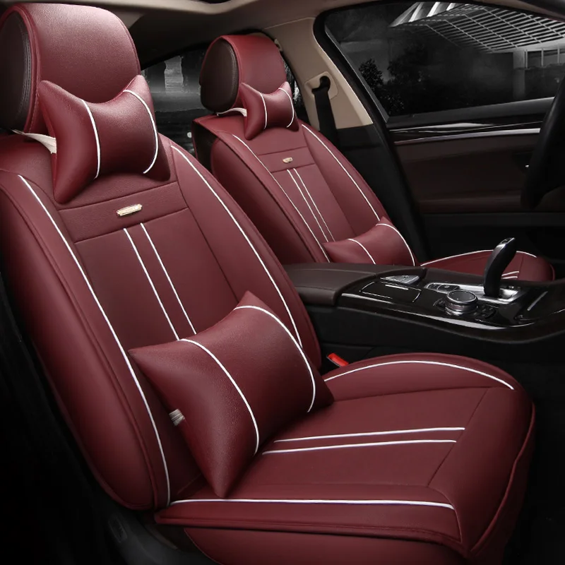 PU Leder Sitzbezüge Für Toyota Corolla Verso 2004-2009 - Komplettset Vorne & Hinten - Beige