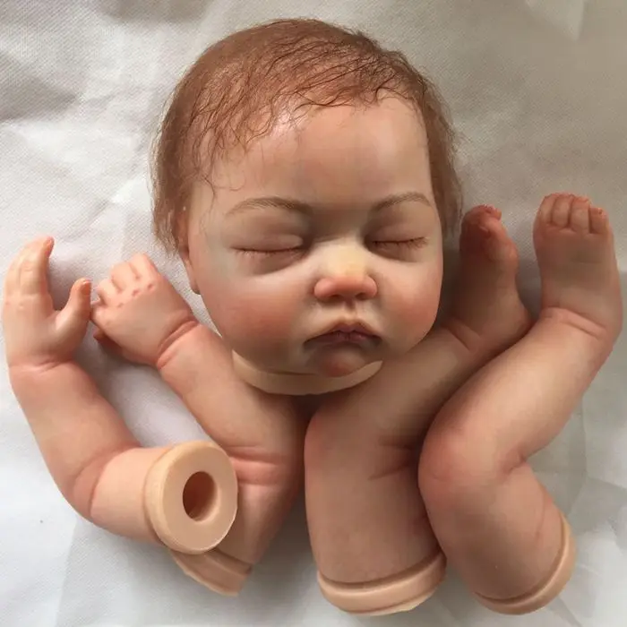 22 дюймов Reborn Baby Doll наборы настоящий сенсорный силиконовый аксессуар ручной работы спальный мальчик DIY Модель мягкие виниловые игрушки для детей