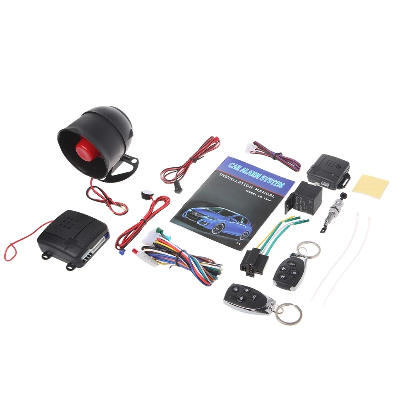 

Free shipping 1-Way Car Vehicle Anti Burglar Alarm Security Keyless Entry Siren with 2 Remote