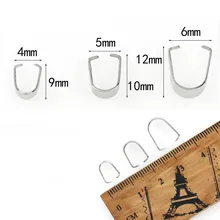 60 шт. кулон из нержавеющей стали зажим соединитель Зажимная застежка для DIY ювелирных изделий Серебряный тон фурнитура аксессуары Поставщик