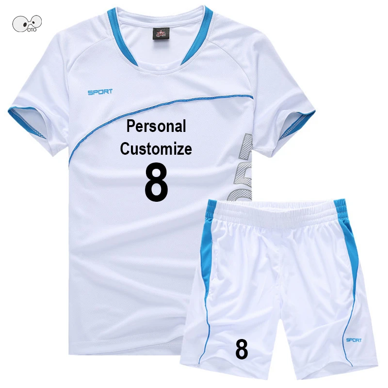 Мужская футбольная Футболка для мальчиков, костюм командная спортивная тренировочная Футбольная форма, комплект детской одежды, номерная