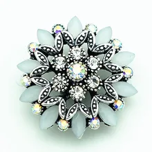 Модные красивые хрустальные стразы, полые цветы, 24 мм металлические кнопки, подходят для DIY 18 мм, ювелирные изделия, KZ1493