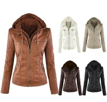 font b 2017 b font Hot Fall Winter Fashion Brand Women s Artificial Leather Jacket