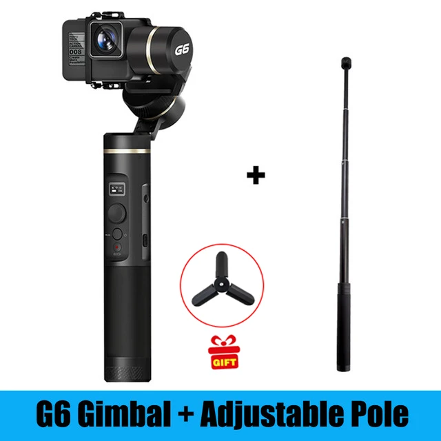 Feiyu G6 Экшн-камера Gimbal bluetooth обновленная версия для Gopro Hero6/5 RX0 Xiao Yi PK smooth Q smooth 4 Vimble 2 - Цвет: G6 Add Pole