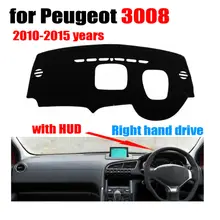Car dashboard covers mat for Peugeot 3008 High configuration 2010- Right hand drive dashmat pad dash cover auto accessories