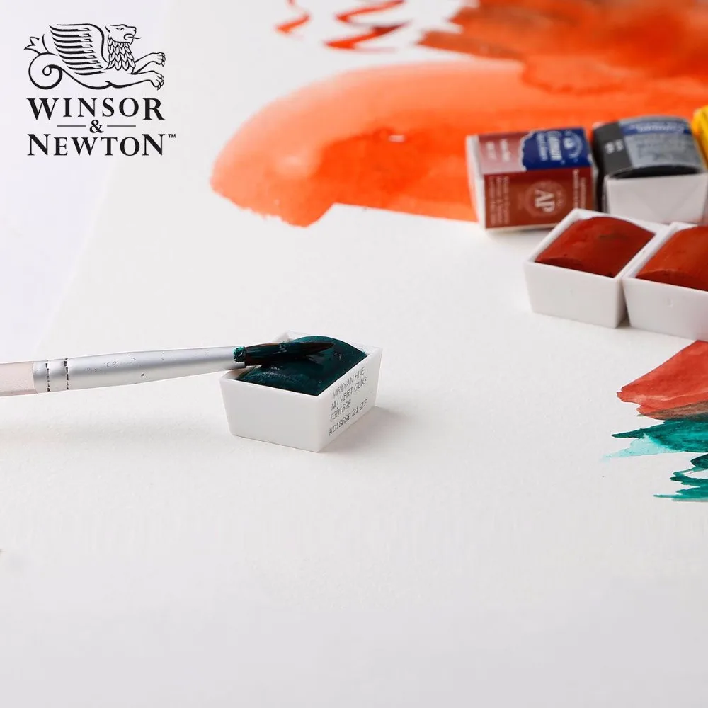 Winsor& Newton Cotman, одноцветная краска, все 40 цветов, полуподдон