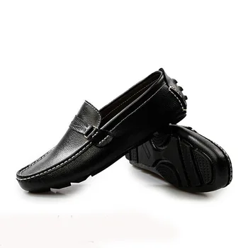 

Spring Men Shoes Genuine Leather White Men Shoes Flat Comfortable Loafers With Plus Size Breathable Men Flats P5c11
