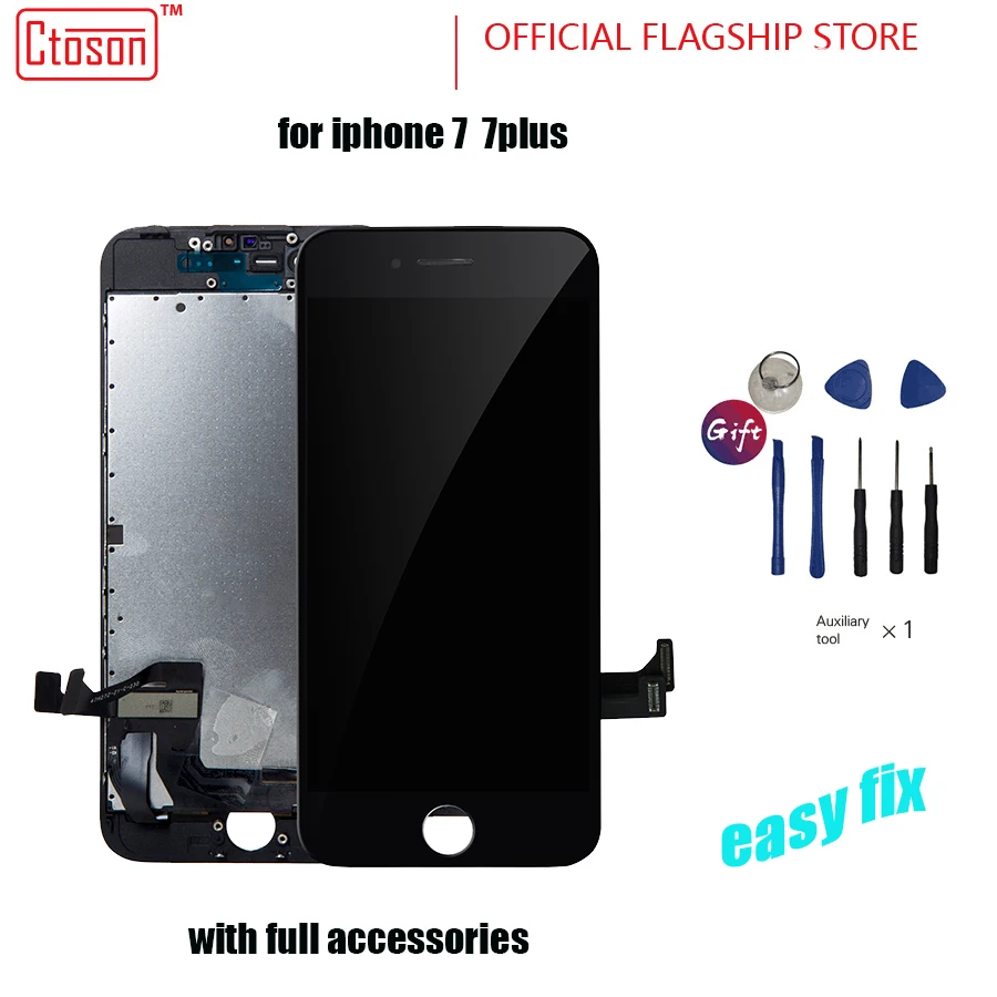 AAA + полная сборка для iPhone7 LCD с камерой спикер фиксирующие инструменты iPhone 7 plus