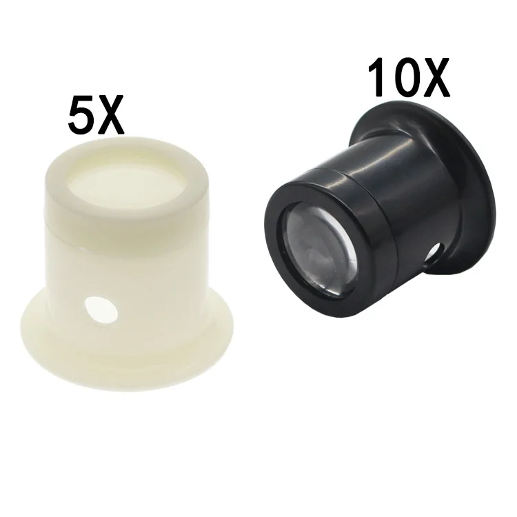 10X 5X Лупа очки с лупой объектив ювелирный часы Ремонт измерения - Цвет: 5X and 10X