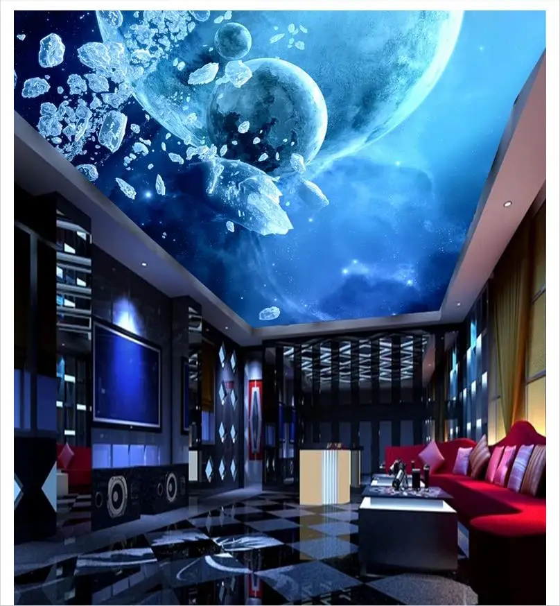 Wallpaper Custom 3d Ceiling Murals Fantasy Starry Sky Milky Way