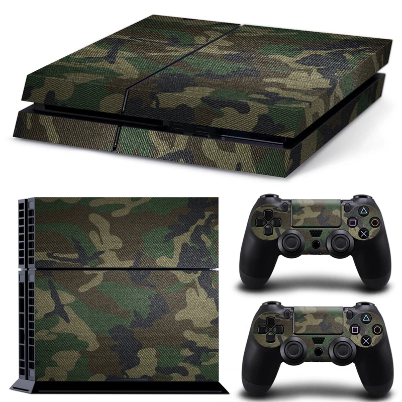 removable camouflage camo pattern vinyl skin sticker for playstation 4 ps4 console 2pcs removable camouflage camo pattern vinyl skin sticker for playstation 4 ps4 console 2pcs