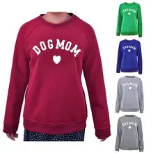 Женская Спортивная толстовка с длинным рукавом для собак и мам, куртка для фитнеса и бега, Женская толстовка, одежда в форме сердца, с принтом Kawaii