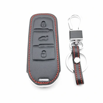 

Fashion Style Genuine Leather Car Key Case Cover For Volkswagen C C 2010-2015 3 Buttons Smart Fob Remote Protective Shell