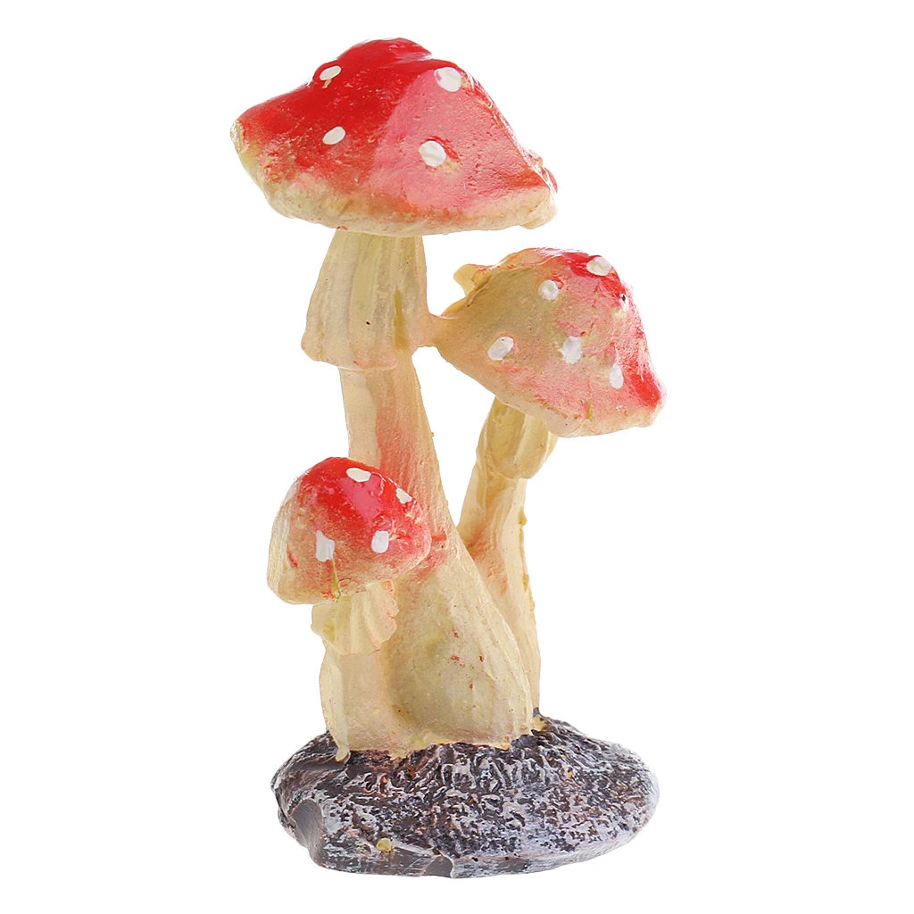 Home Garden Yard Mushroom Figure for Terrarium Moss DIY Doll House Accessory