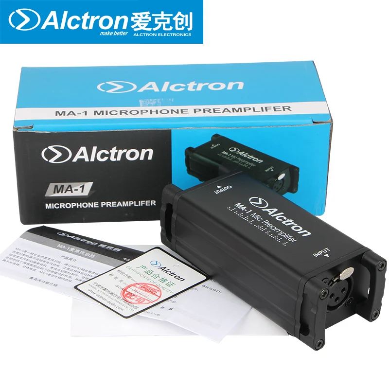 

Original Alctron MA-1 mic amp for Dynamic mic and passive ribbon mic microphone amplifier