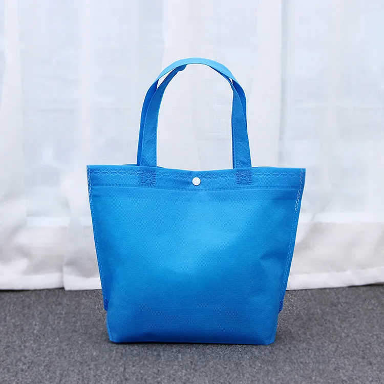 Эко большая сумка для тележки покупок эко большая Самостоятельная Кнопка шоппер Сумка-сетка для покупок принять печать ваш собственный логотип - Цвет: Небесно-голубой