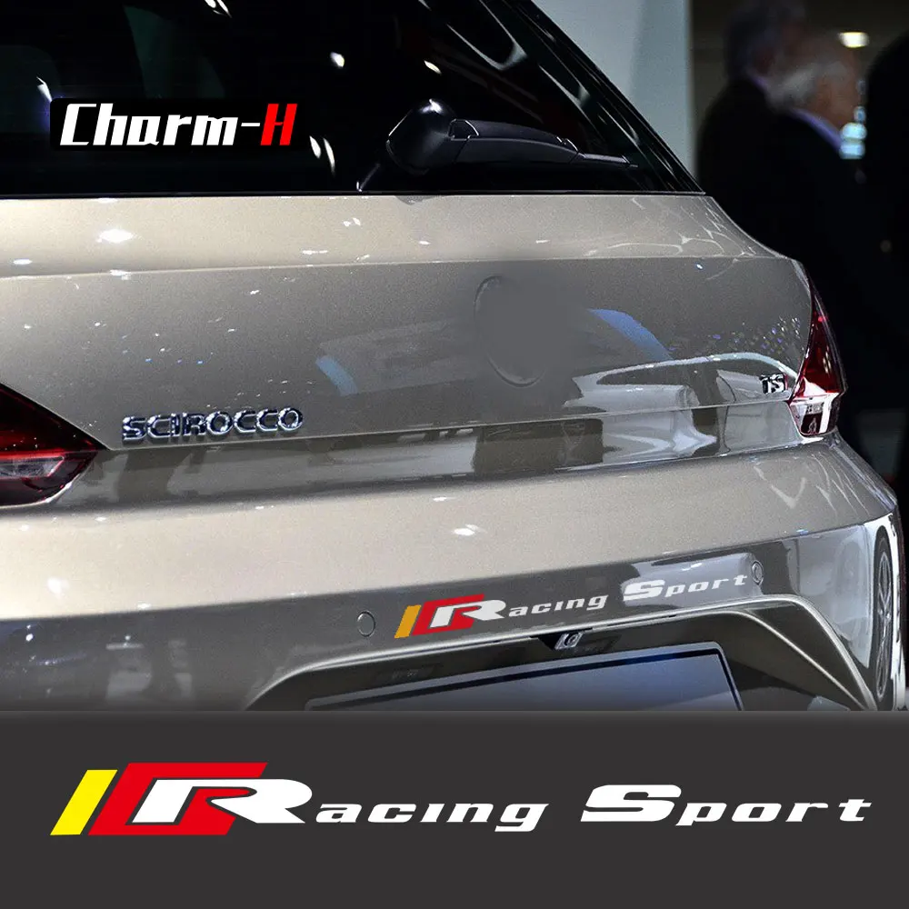 

Racing Sport Rear Bumper Trunk Guard Sticker For Volkswagen Golf 5 6 7 Polo GTI Passat B5 B6 B7 Tiguan Scirocco CC Bora MK4 MK5