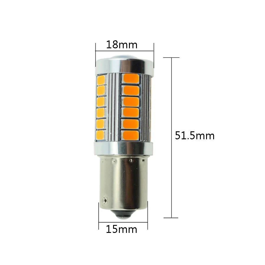 YCCPAUTO 1156 5630 BA15S P21W светодиодный сигнал поворота задние фонари 33 SMD Автомобильные стоп-сигналы задние лампы DRL белый красный желтый 1 шт