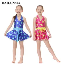 BAILUNMA/мусульманская одежда для плавания для девочек детская одежда для плавания в исламском стиле детский купальный костюм Пляжная одежда с принтом закрытый купальник B20H