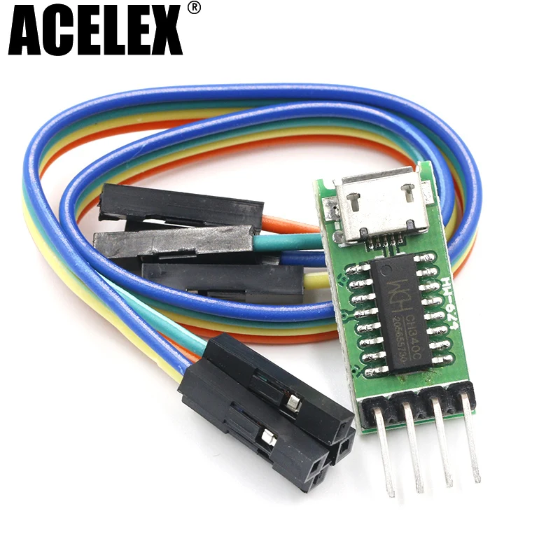 

CH340C Micro USB to TTL Serial Port ISP Download Module 5V 3.3V 500ma Replace CH340G CH340T For STM32 51 With DuPont Line