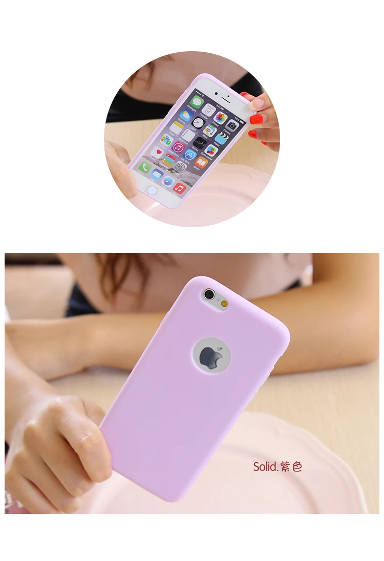 Fashion Cute Candy Colors Soft TPU Silicon phone cases for Apple iPhone 5 5S 5SE 6 6S 7 Plus Case Silicone Back Cover Coque apple iphone 11 Pro Max case