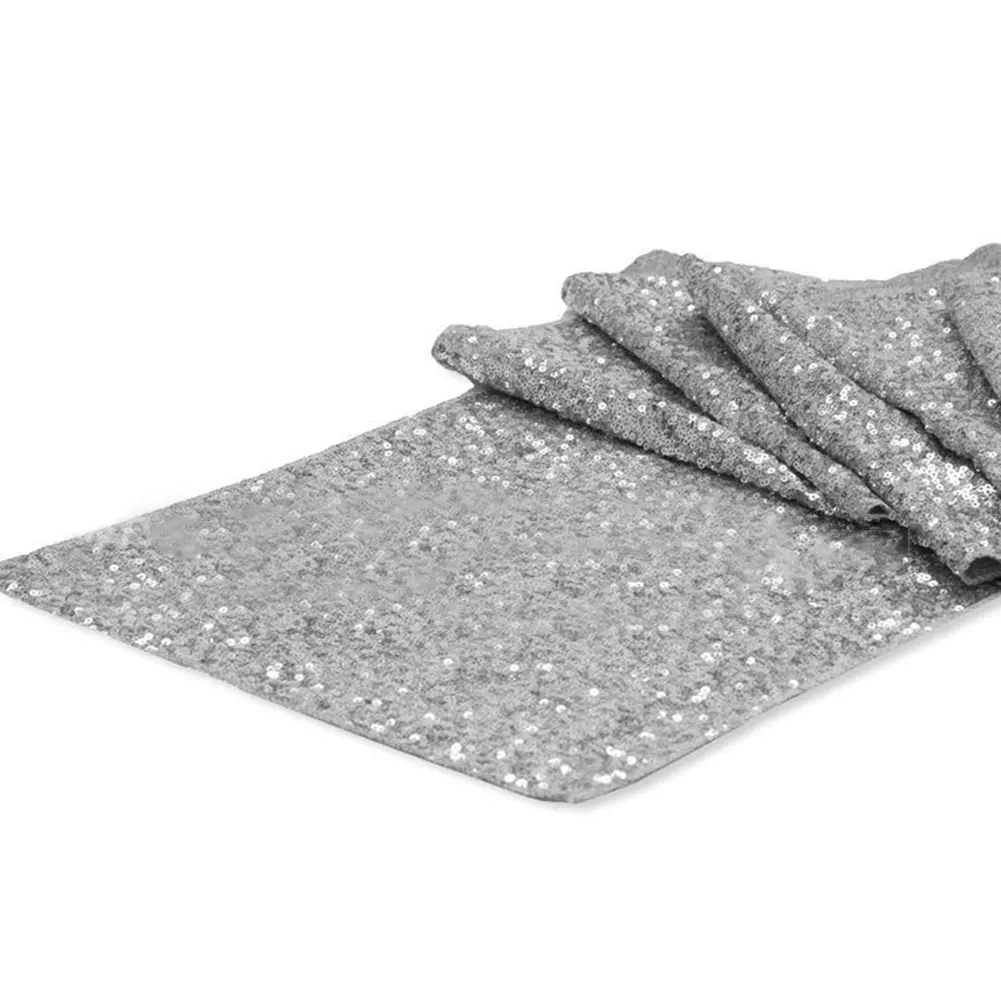 

Rectangle Glitter Sequin Table Runner for Wedding Banquet Party Decoration QP2