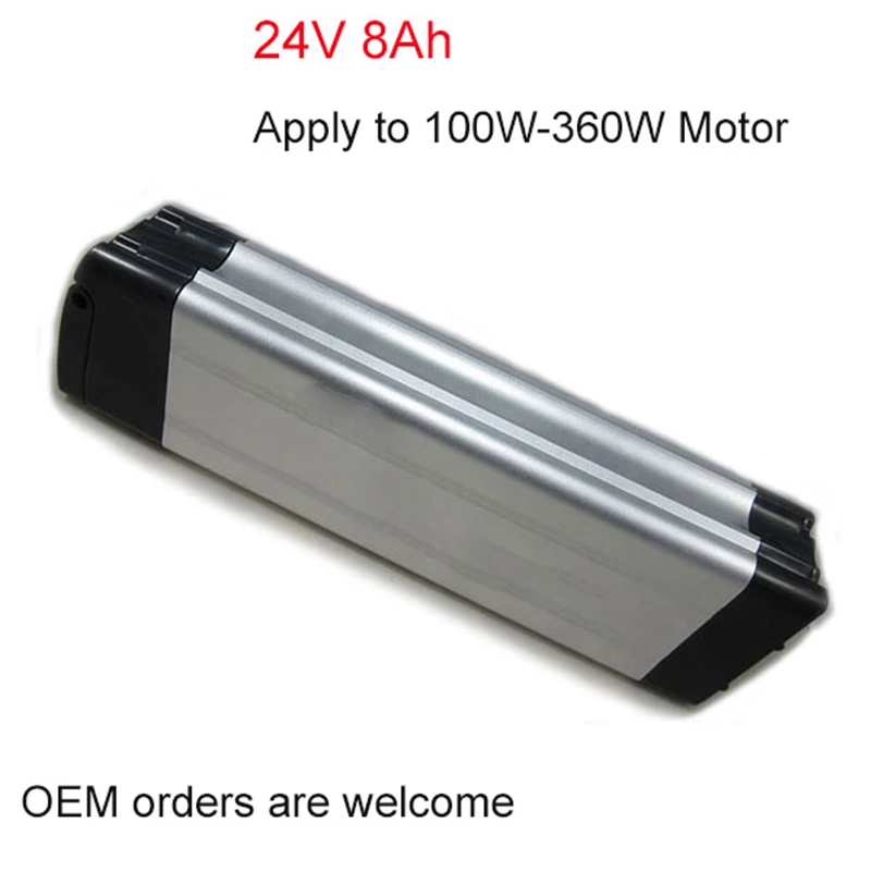 24V 8Ah 360W комплект литий ионных батарей для электровелосипеда Серебряная рыба Shimano